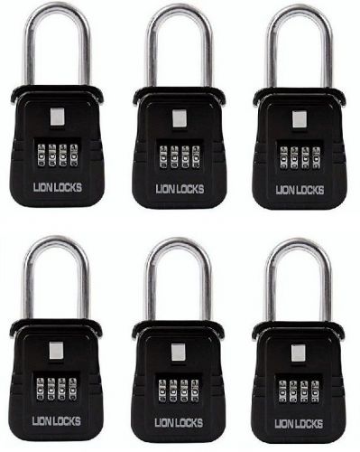 Pack of 6 lockboxes realtor key storage lock box real estate 4 digit lockbox