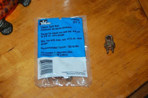 New in package ~ 1 pack of ideal 770653l 2 copper split bolts ~ free shipping! for sale