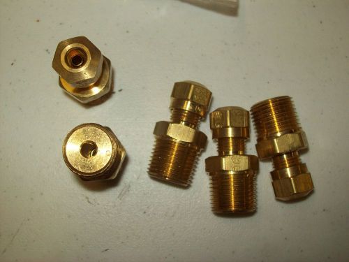 LOT 2 Weatherhead 1468x4x6 1/4&#034; Tube x 3/8 MPT Brass Air Brake TUBING connector