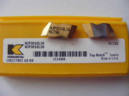 KENNAMETAL NJP3010L16 KC730 5/PK TOP NOTCH INSERTS **NEW**