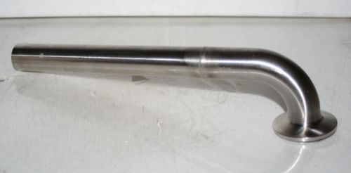 90 Deg. 1&#034; Stainless Steel Butt Weld &amp; MaxPure Sanitary Stub  NEW