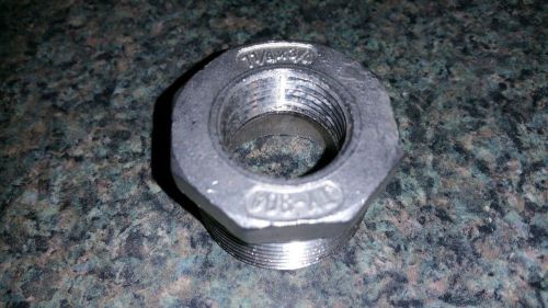 304 Stainless Steel Reducing Bushing. 1 1/4   x  3/4 NPT New