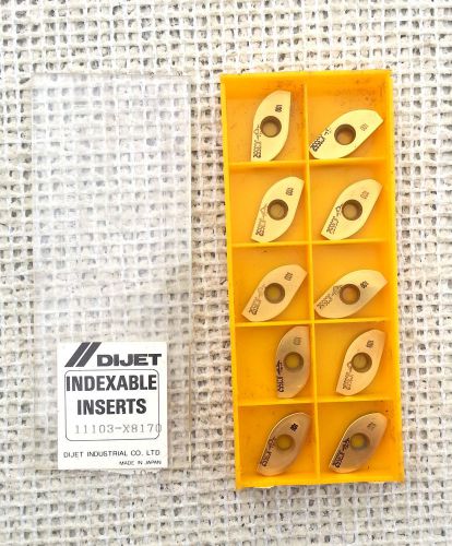 10- DIJET carbide inserts JCB2100LT, 11103-X8170 Grade JC3552   **NEW**