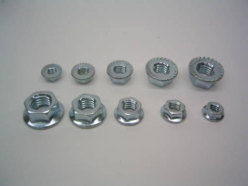 SERRATED FLANGE LOCK NUT LOCKNUT ASSORTMENT 1/4, 5/16, 3/8, 7/16, &amp; 1/2 COARSE