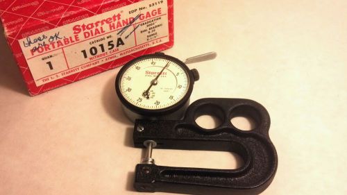 Starrett portable dial hand gage. 1015A-431 1/2&#034; x 0.0005