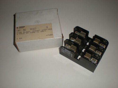 GOULD SHAWMUT 30323 D 30A 600V FUSE BLOCK HOLDER NEW