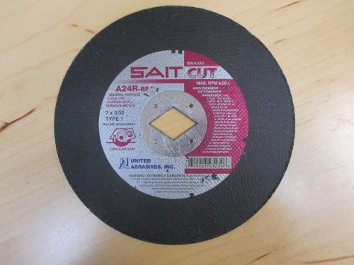 Sait Cut 7&#034; x 3/32&#034; x 5/8&#034; Type 1 Metal Cutting Wheel for Circular Saw 23234