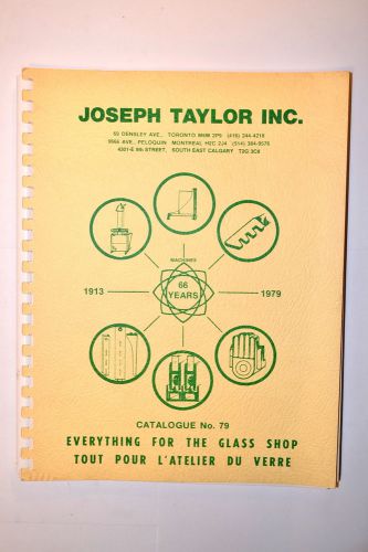 Joseph taylor catalog no. 79: everything for the glass shop #rr698 bilingual for sale