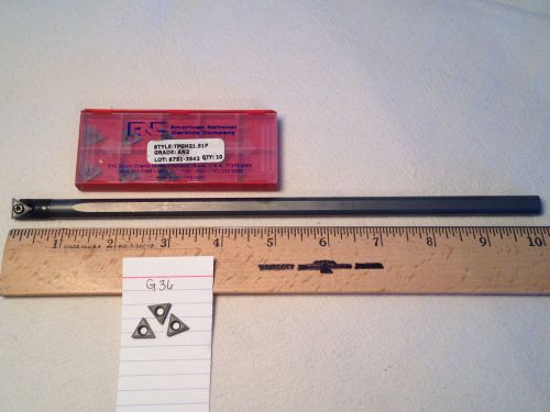 1 NEW KENNAMETAL 3/8&#034; CARBIDE BORING BAR. C06S-STFDL2. W/ 10 TPGH  INSERTS {G36}