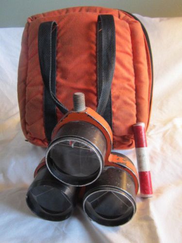 Triple Prism Survey Reflector with padded bag and target.