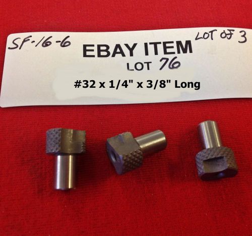 ACME SF-16-6 Slip-Fixed Renewable Drill Bushings #32 x 1/4 x 3/8&#034; Lot of 3