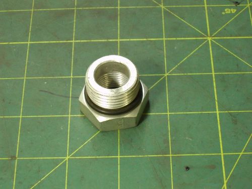 Hydraulic fitting 6410-12-08 reducer bushing 3/4 orb male x 1/2 nptf #51366 for sale