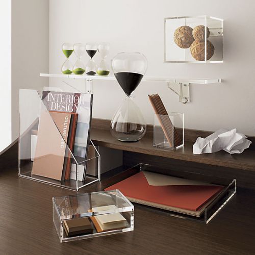 CB2 (Crate &amp; Barrel) Acrylic Desktop Accessories