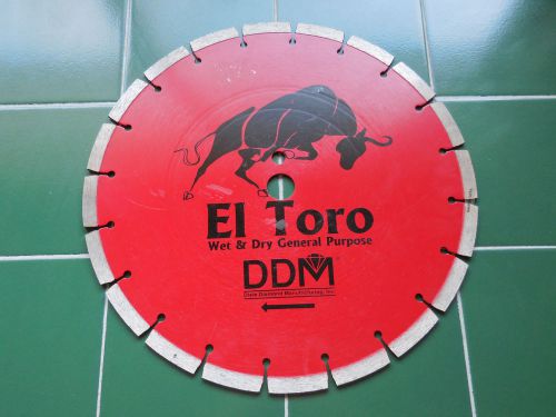 NEW DIXIE DIAMOND EL TORO SEGMENTED 14&#034; DIAMOND BLADE WET &amp; DRY GENERAL PURPOSE