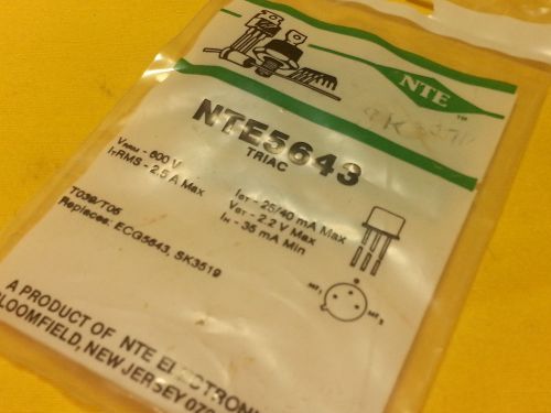 NTE NTE5643 Triac 600V TO39/TO5 ECG5643 SK3519