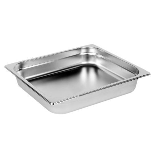 Excellante Two-Third Size 2-Inch Deep 24 Gauge Anti Jam Steam Pans