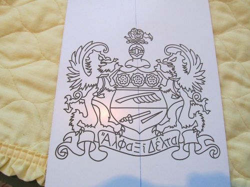 Engraving template college sorority alpha xi delta crest - for awards/plaques for sale