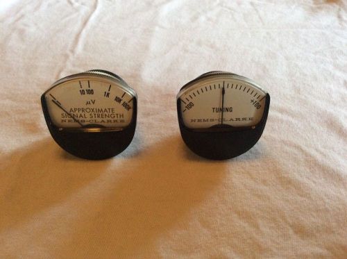 2 VINTAGE NEMS CLARKE HAM RADIO METERS Signal &amp; Tuning Free Shipping Meter