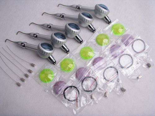 5pcs Dental Hygiene Air Polisher Prophy Jet Tooth Polishing Handpiece 4Hole