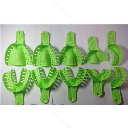 10pcs/Set New #C Pro Dental Supply Impression Trays Autoclavable Central Green