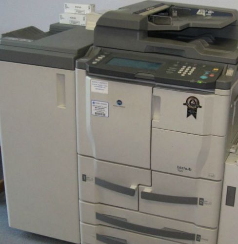 Konica Minolta Bizhub 750 Black and White Copier with Booklet Maker