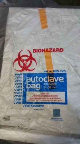 Vwr sceintific clear autoclave disposable bags lot 1,000 24x36 for sale