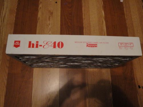 air filter medium efficiency panel purolator 16&#039;&#039;x25&#039;&#039;x4&#039;&#039;    3per case.