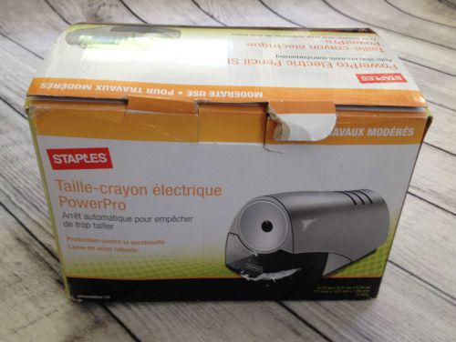 Staples® Power Pro Electric Pencil Sharpener, Medium-Duty, Gray,  Model # 21835