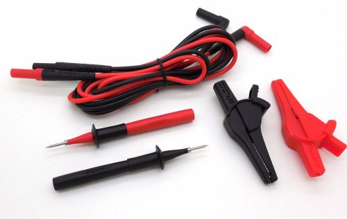 FLUKE Silicone TL224 + TP220 + Alligator Clips SureGrip Industrial Test Probes