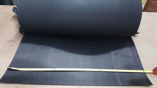 RIB RUBBER MATTING BLACK 1/4 THK X 36&#034;WIDE