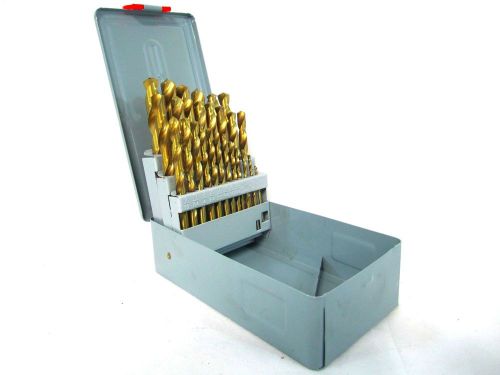 29p HSS Tin Coated Drill Bit Set 135 Degree Split Point With Case Titanium