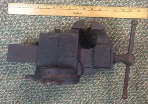 Antique PRENTISS No 10 SWIVEL Slide JAW VISE BASE VTG 3 1/4&#034;