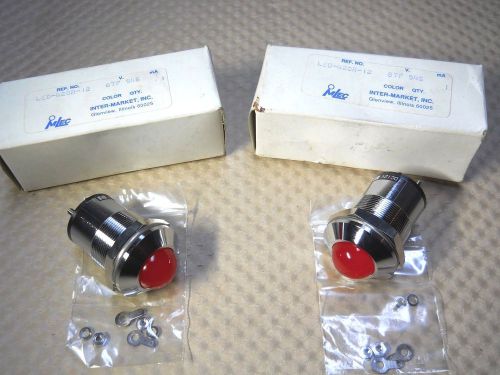 IMLEC LED-420R-12 RED INDICATOR LIGHT 12VDC *SET OF 2* NOS NEW IN BOX