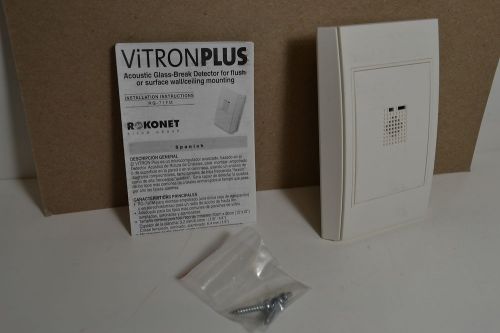 ROKONET VITRON PLUS RG71FM 30&#039; ACOUSTIC GLASSBREAK DETECTOR WALL OR CEILING