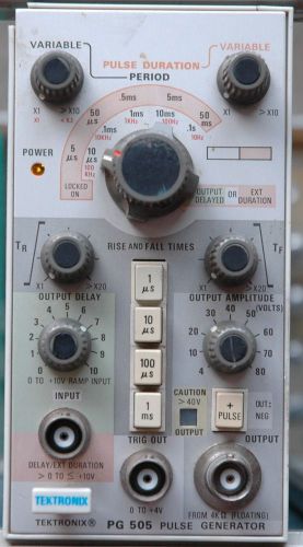 TEKTRONIX PG 505 Pulse Generator Plug-in, Works Great. Fully function.