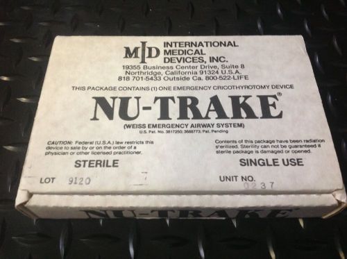 International Medical Devices Nu-Trake Adult Emergency Cricothyrotomy Kit # B101