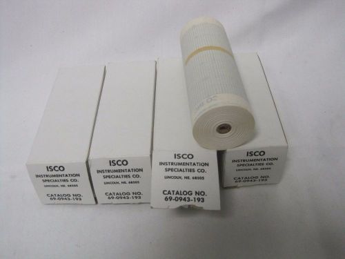 Lot of 4 Rolls ISCO Recorder Chart Paper Catalog #69-0943-193