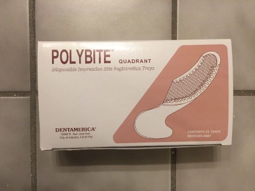 DENTAMERICA POLYBITE TRAYS QUADRANT BX/35 887 Disposable Impression Bite