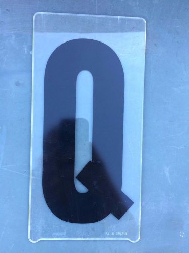 Gemini 8&#034; plastic Marquee Sign Letter &#034;Q&#034; Replacement