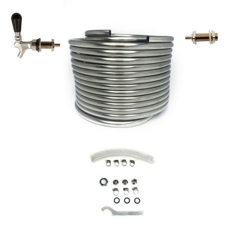 DIY Beer Draft Box Jockey Box Kegerator Kit 50-ft Stainless Steel Coil KDBX50