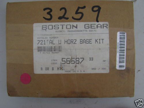 NEW BOSTON GEAR 56587 721 AL U HORZ BASE KIT