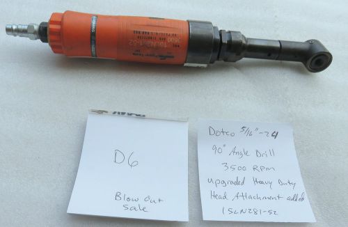 D6 dotco 5/16-20 right angle drill 15ln281-52 0.9hp heavy duty head 3500 rpm for sale