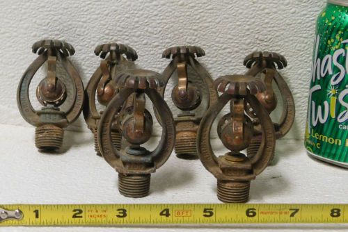 ANTIQUE VTG BRASS GRINNELL PATD B36 #165 DURASPED FIRE SPRINKLER HEAD LOT 6