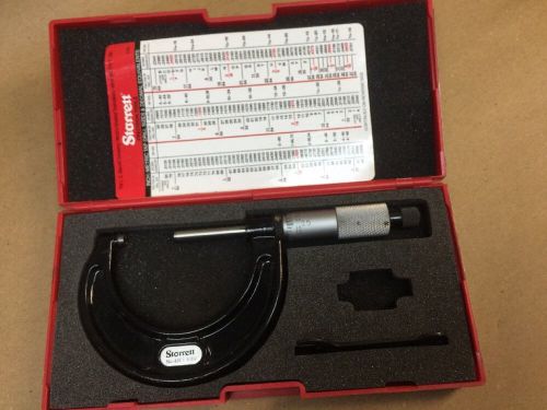 Excellent - Starrett T436.1XRL-2 1-1&#034; micrometer - 436.1 CARBIDE TIPS