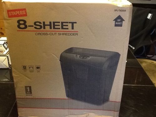 New In Box Staples Eight Sheet Cross Cut Shreddder