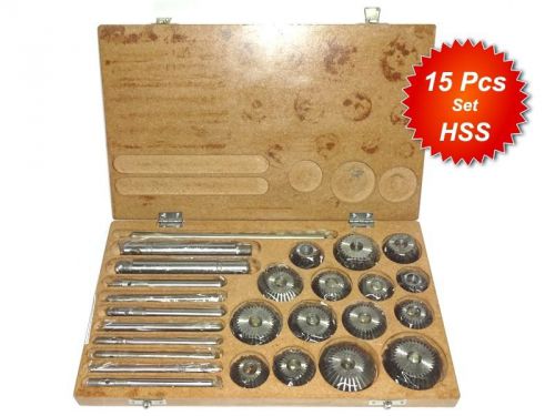 HSS 15PCS VALVE SEAT &amp; FACE CUTTER 45DEC 30DEC 20DEC FOR VINTAGE CAR, BIKES,JEEP