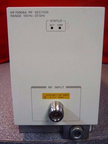 Keysight Agilent HP 70908A RF Section MMS Plug in Module 100kHz to 22GHz --6221