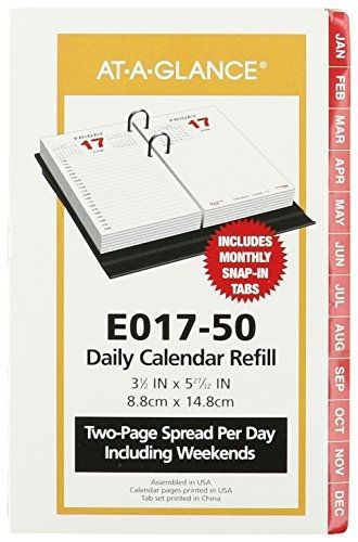 At-A-Glance 2016 Loose Leaf Desk Calendar Refill (AAGE01750)