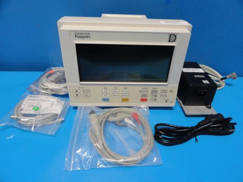 DATASCOPE PASSPORT EL (SpO2 EKG NBP IBP) PATIENT MONITOR W/ NEW LEADS (7449)