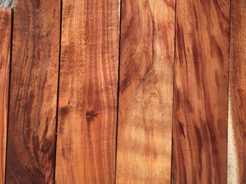 Curly Hawaiian Koa 6 Reclaimed Boards 15-18x4-5x1&#034; For Fine Woodworking